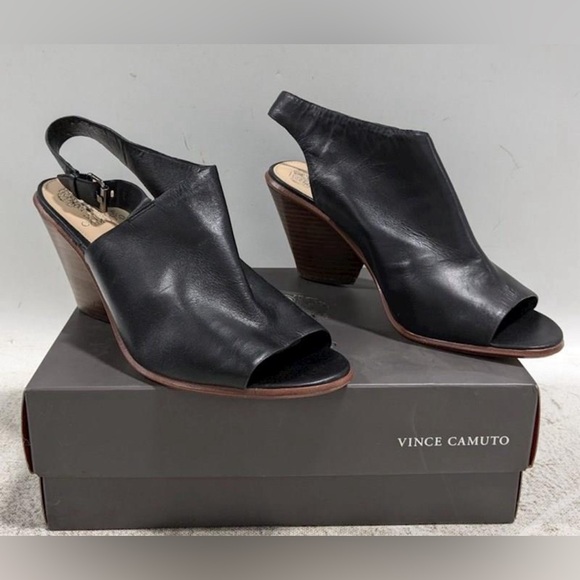 Vince Camuto Devon’s Asymmetric Leather Slingback Heel Size 12W - Picture 2 of 5